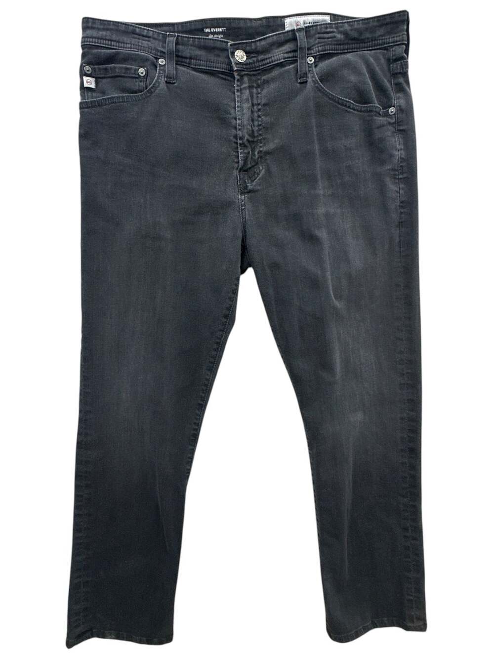 AG Everett Slim Straight Men 36x29 Black Wash Jeans